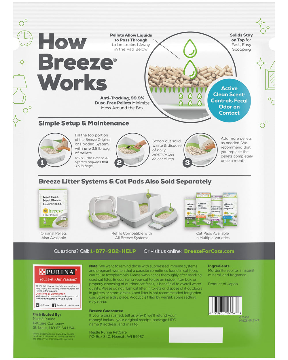 Tidy Cats Breeze Pellets para uso multigatos, ideal en hogares con varios felinos