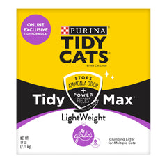 Caja de Tidy Cats Tidy Max Glade Blossoms de 17 libras con asas, fácil de transportar.