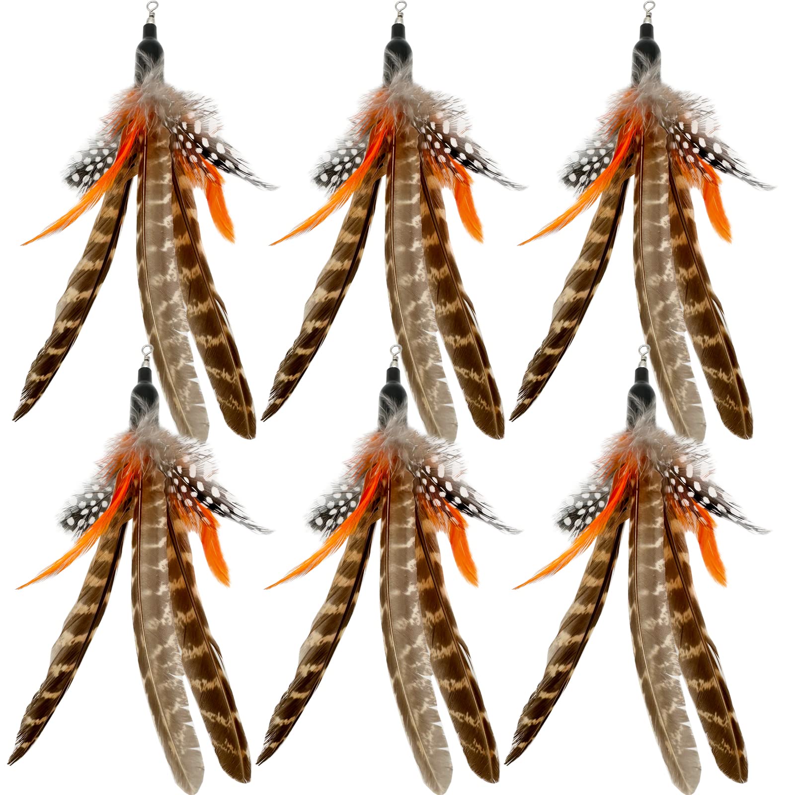 TIENAILING plumas para juguete de gato, recambio de 6 piezas para capturar la atención del felino