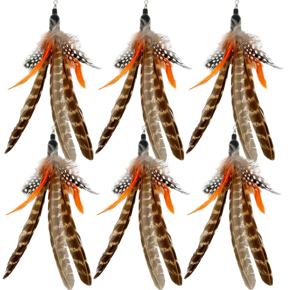 TIENAILING plumas para juguete de gato, recambio de 6 piezas para capturar la atención del felino