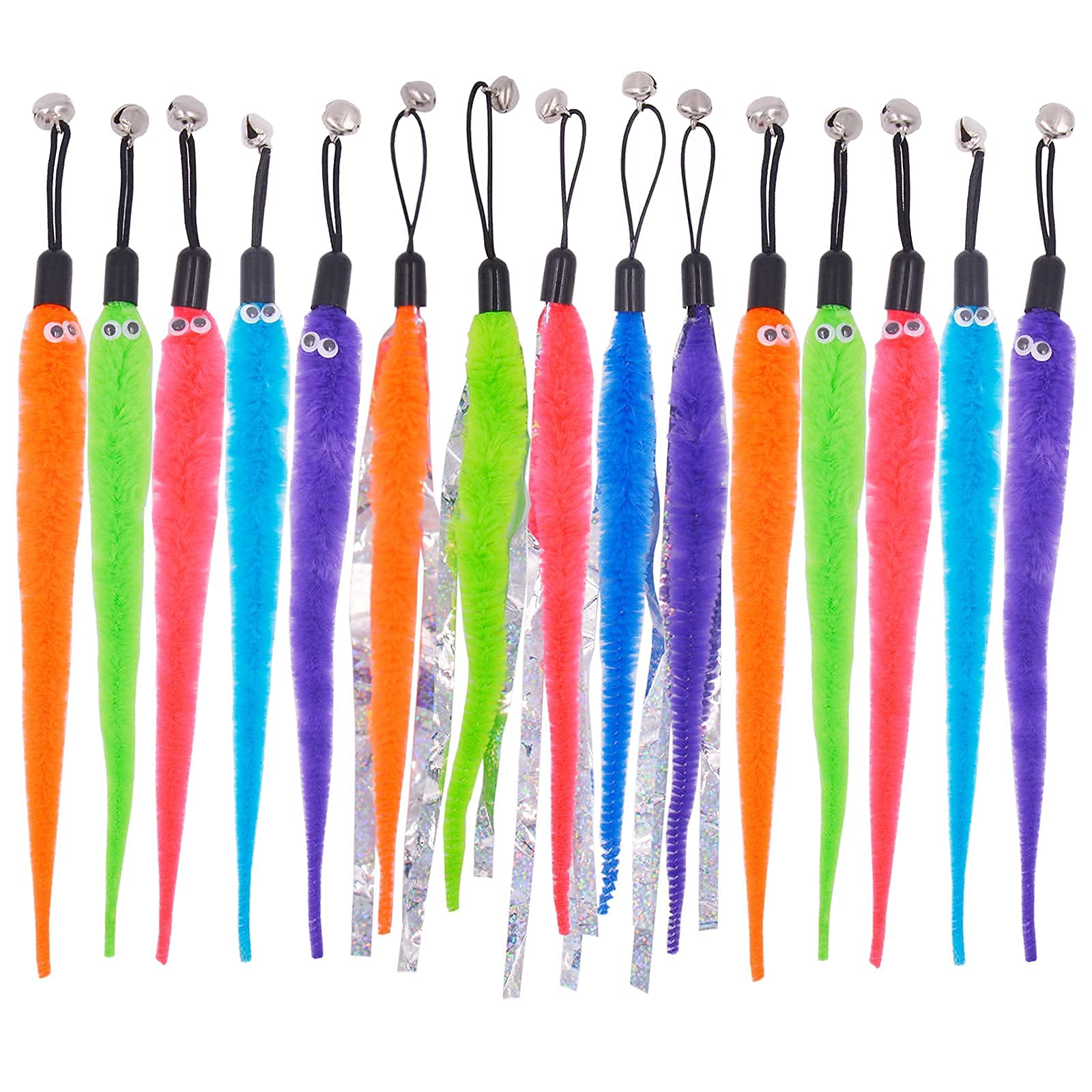 TIENAILING gusano-juguete para vara: estimula la caza y la actividad del gato