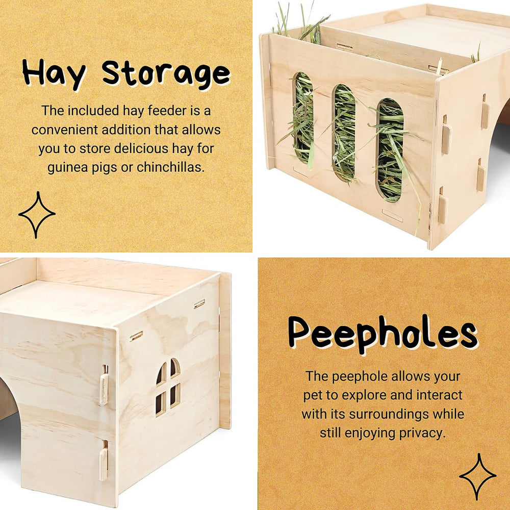 TiereCare Casita con ventanas múltiples para mejor ventilación