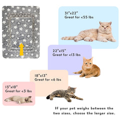 Manta Tierecare para gatos interiores; costuras ocultas protegen garras.