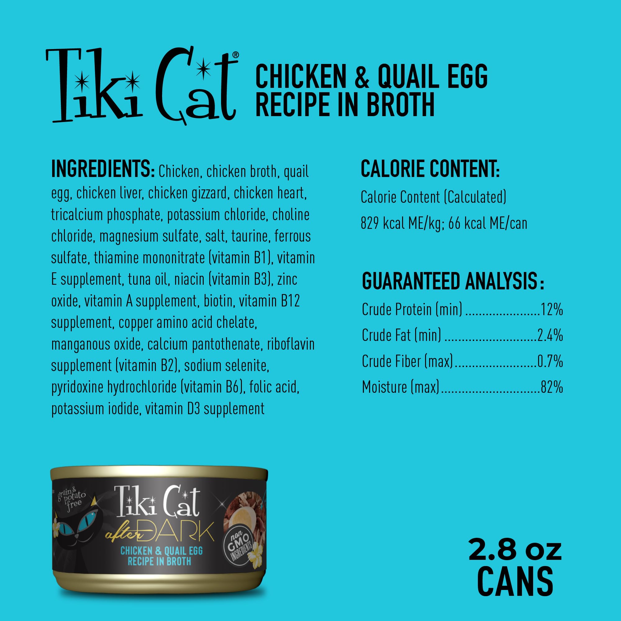 Tiki Cat After Dark: caldo sabroso que facilita la hidratación y la palatabilidad.