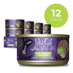 Tiki Cat After Dark Pate con hígado de pollo, sabor sabroso para felinos.
