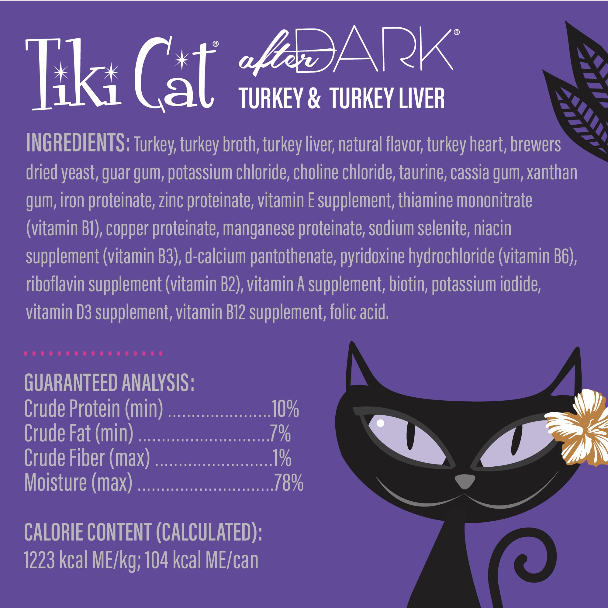 Tiki Cat After Dark Pate sin carragenina, sin colorantes ni conservantes artificiales.