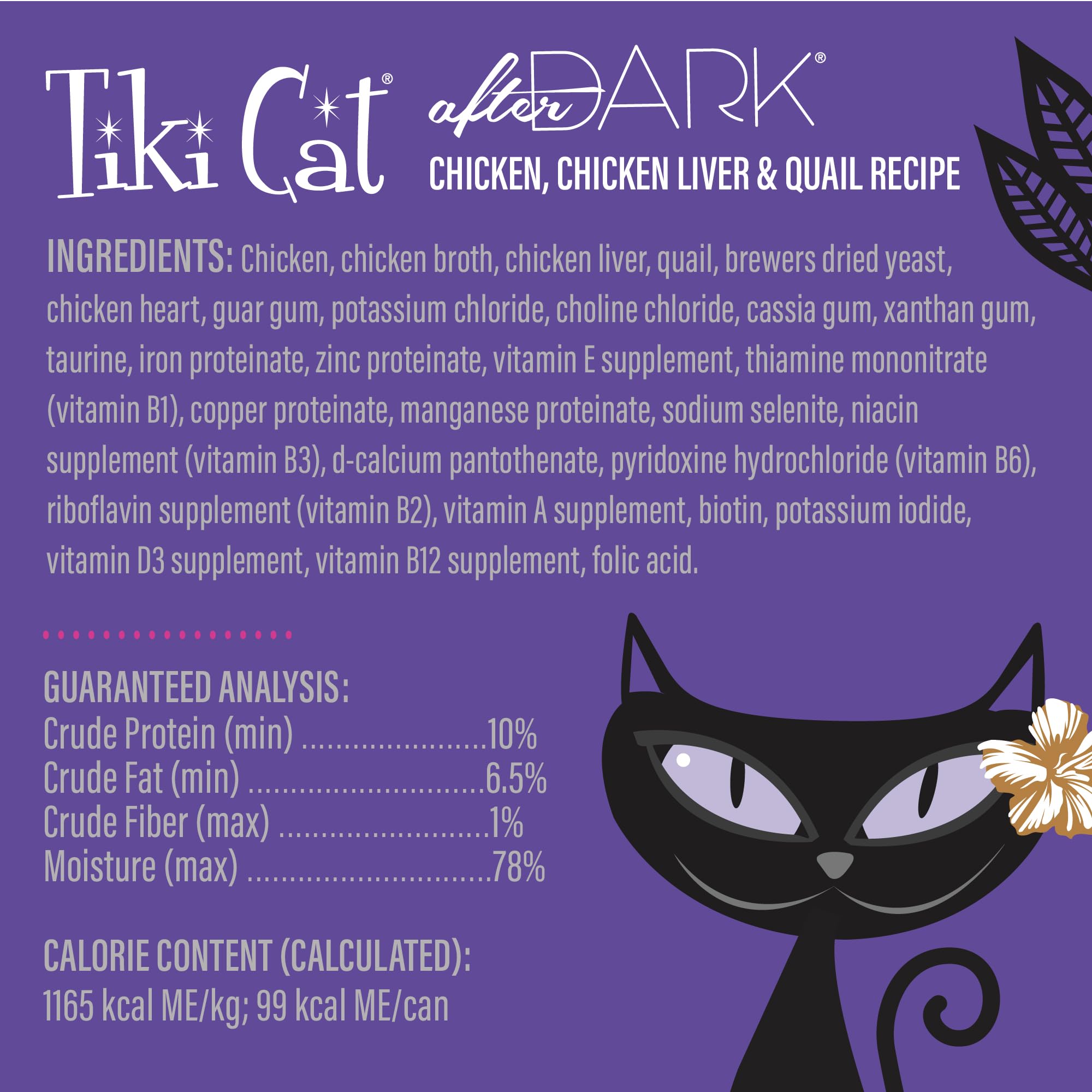 Tiki Cat After Dark Pate sin granos, opción libre de granos para la dieta.
