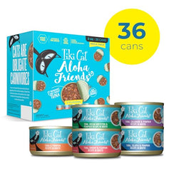 Tiki Cat Aloha Friends: variedad de sabores de atún para dieta balanceada.