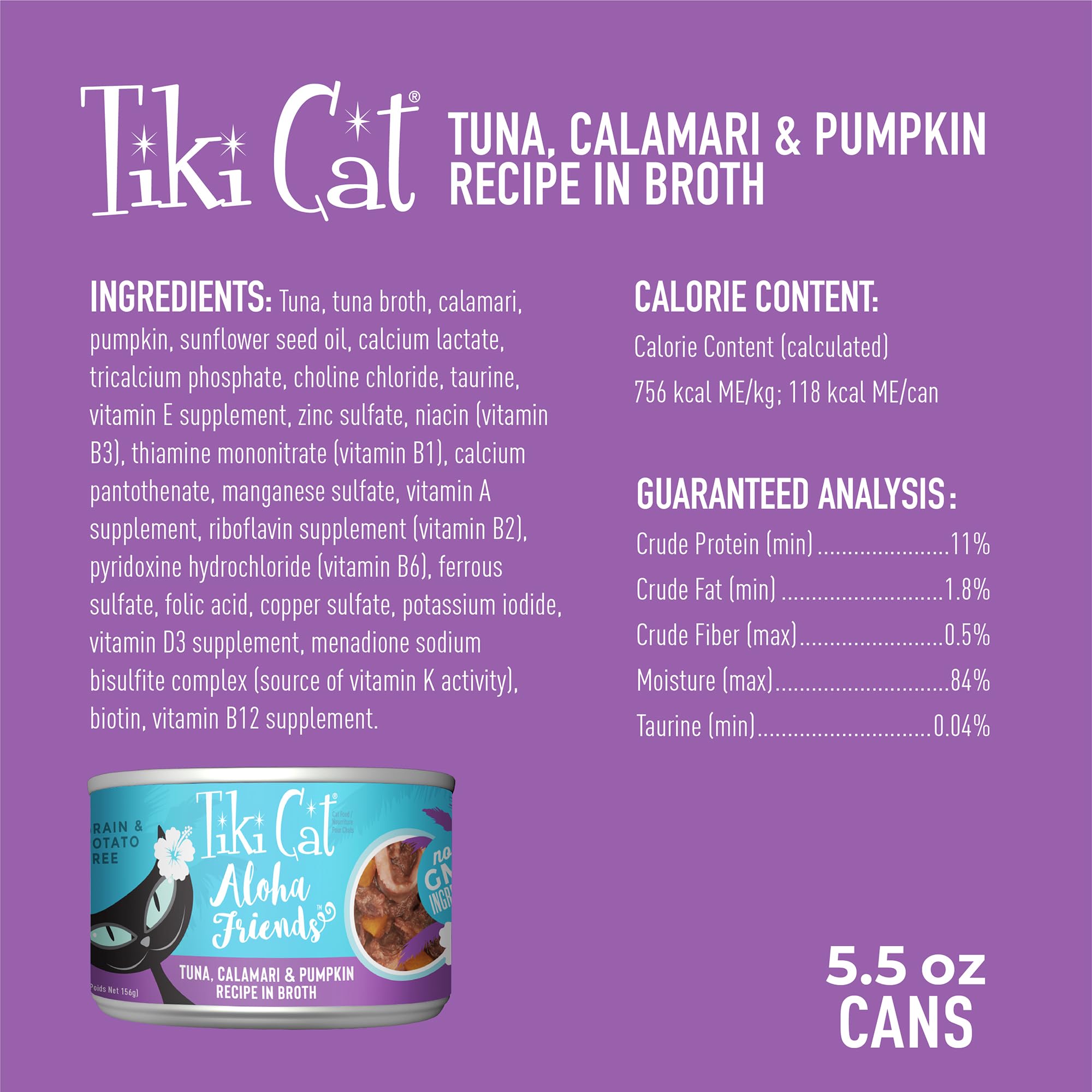 Tiki Cat Aloha Friends con alta humedad: ayuda a la hidratación diaria.