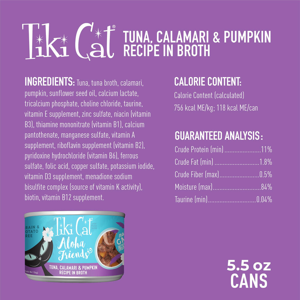 Tiki Cat Aloha Friends con alta humedad: ayuda a la hidratación diaria.
