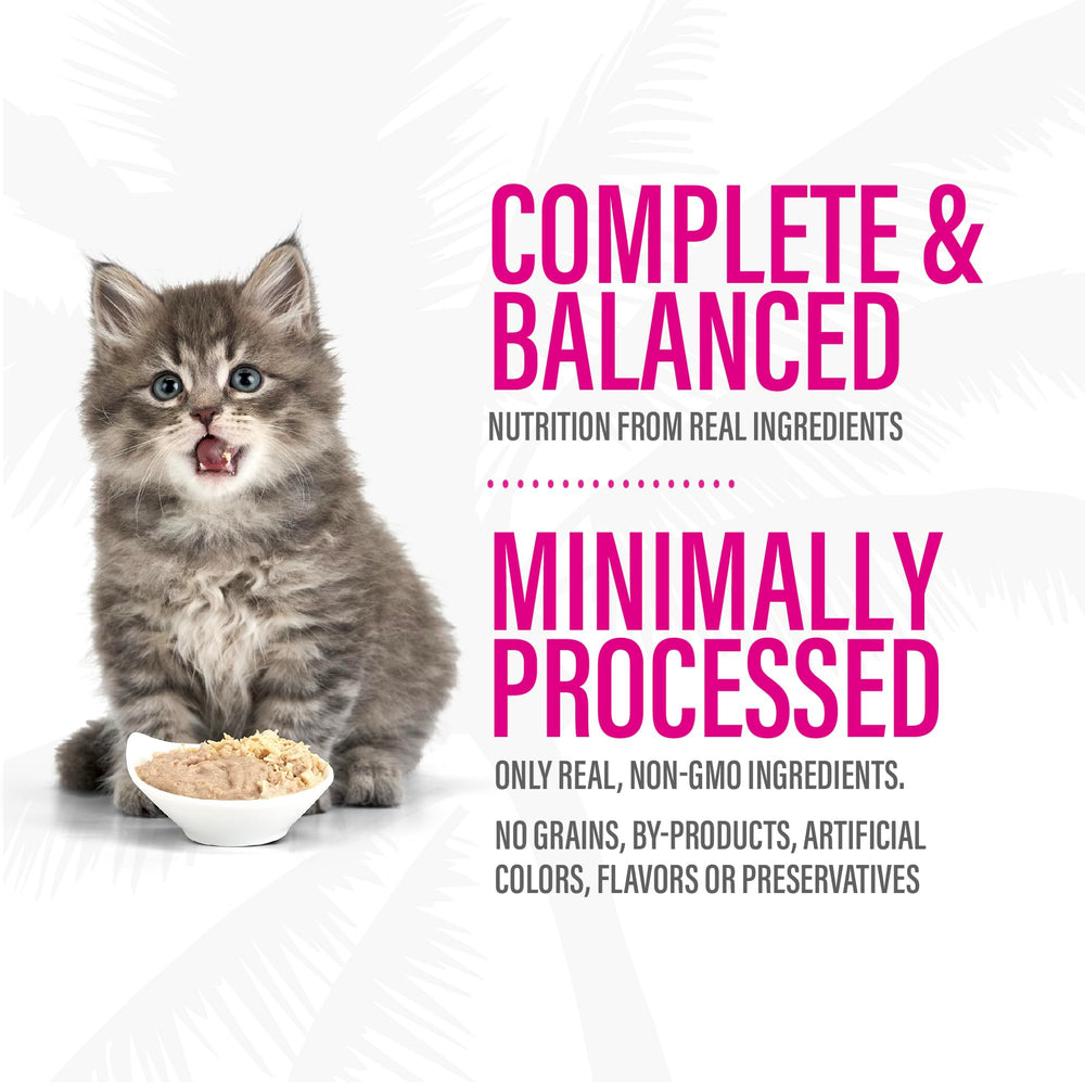 TIKI PETS Tiki Cat Baby Pate nutrición para crecimiento de gatitos.