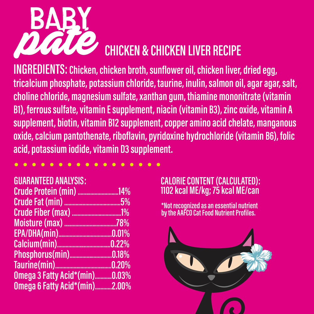TIKI PETS Tiki Cat Baby Pate sin granos para gatitos.