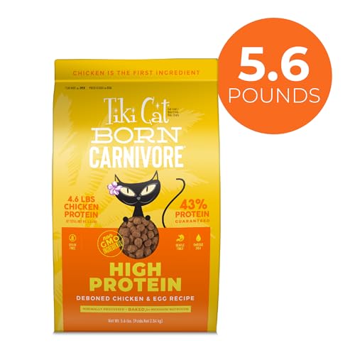 Tiki Cat Born Carnivore empaque bolsa 5-6 libras, opción práctica para recargas.