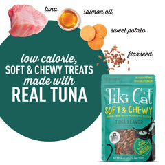 Tiki Cat Soft & Chewy, envase de 6 oz, conveniencia diaria.