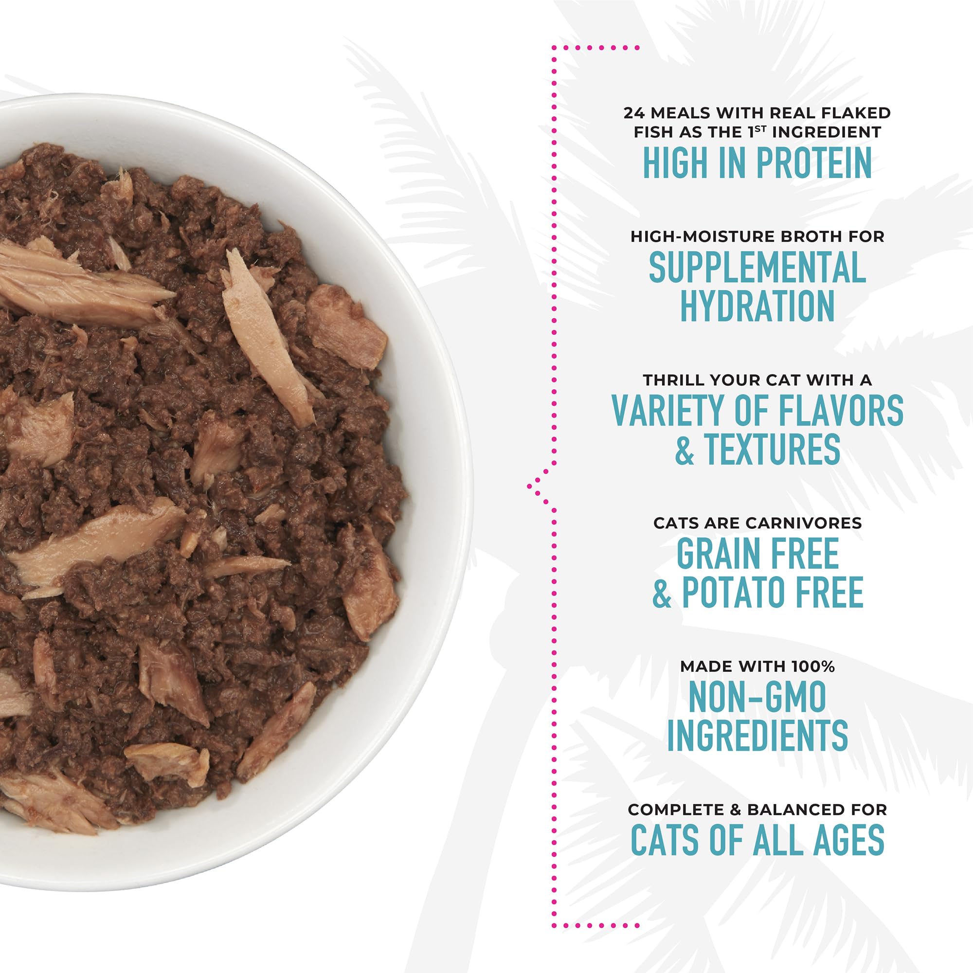 Tiki Cat: ingredientes 100% no-GMO para una nutrición completa.