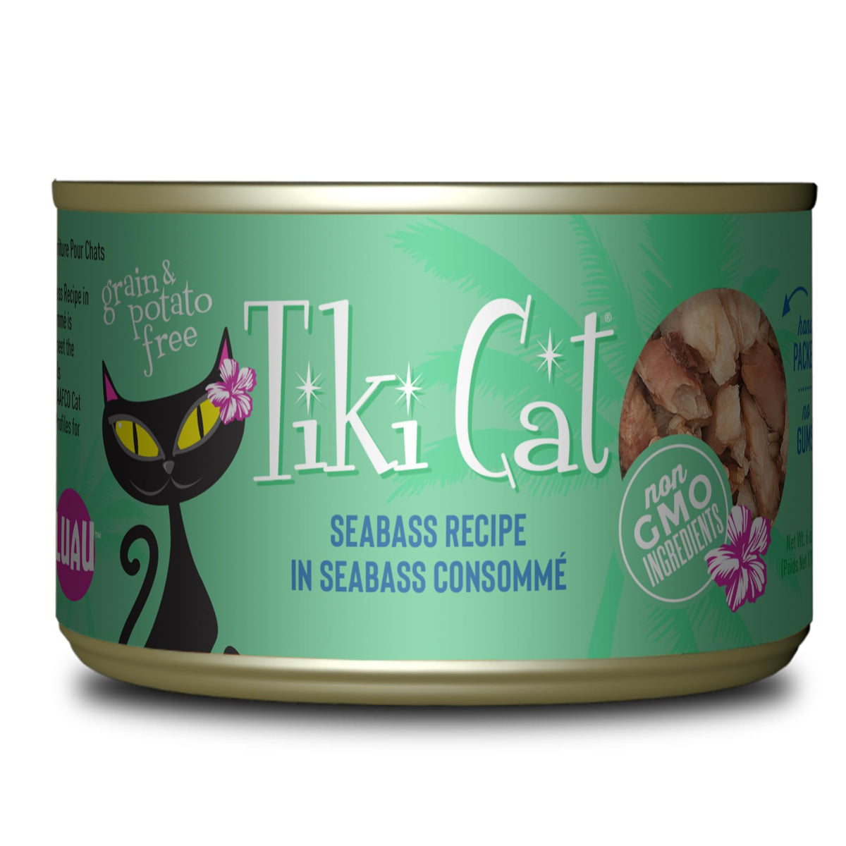 Tiki Cat Luau: lata frente, presentación apetitosa para gatos exigentes.