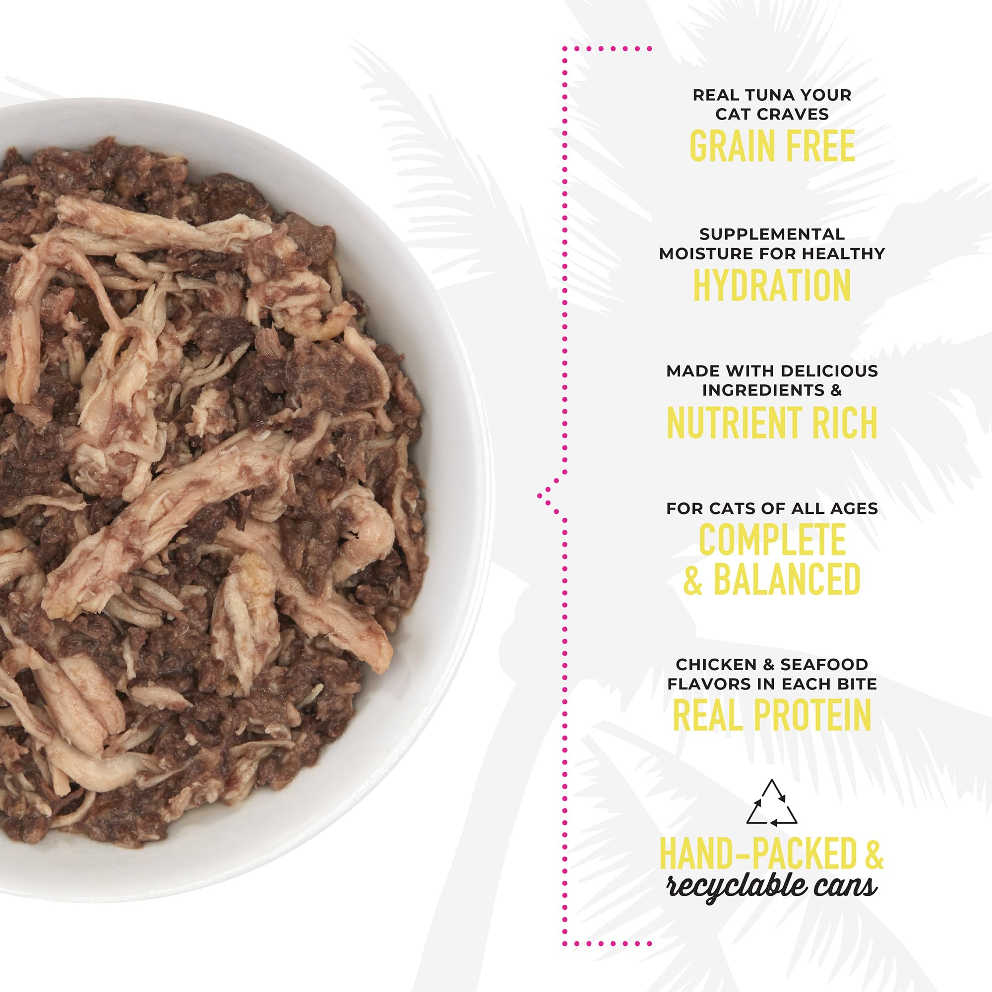 Tiki Cat Luau: proteína alta con carne y pescado para energía diaria.