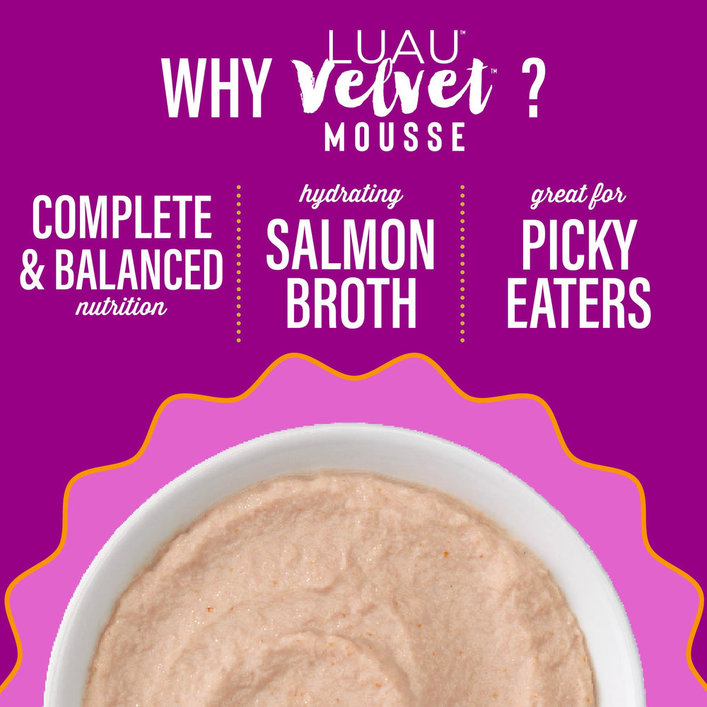 Tiki Cat Luau Velvet Mousse ofrece 80 kcal por porción en cada sobre.