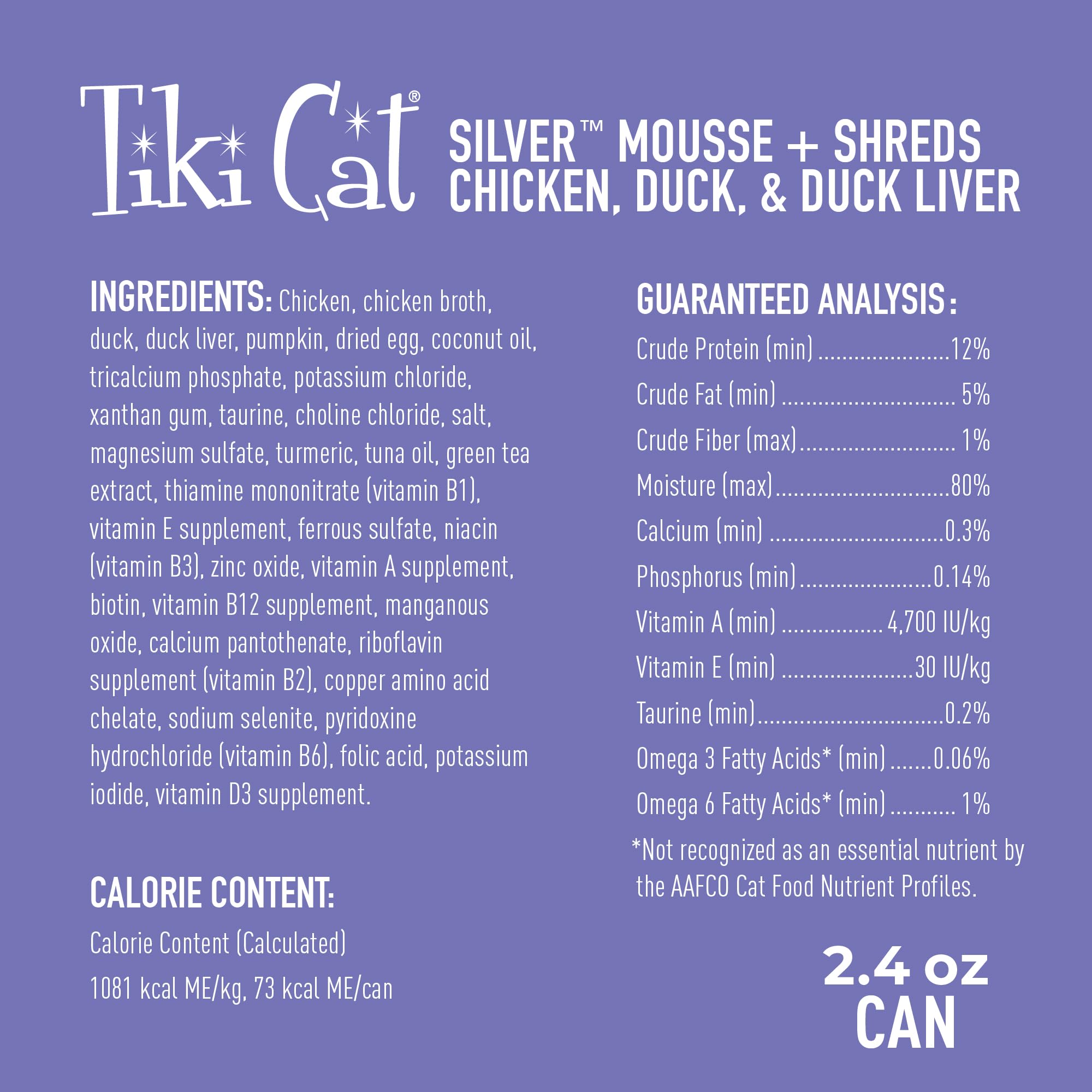 Tiki Cat Silver Comfort: pack de 12 latas para alimentación diaria.
