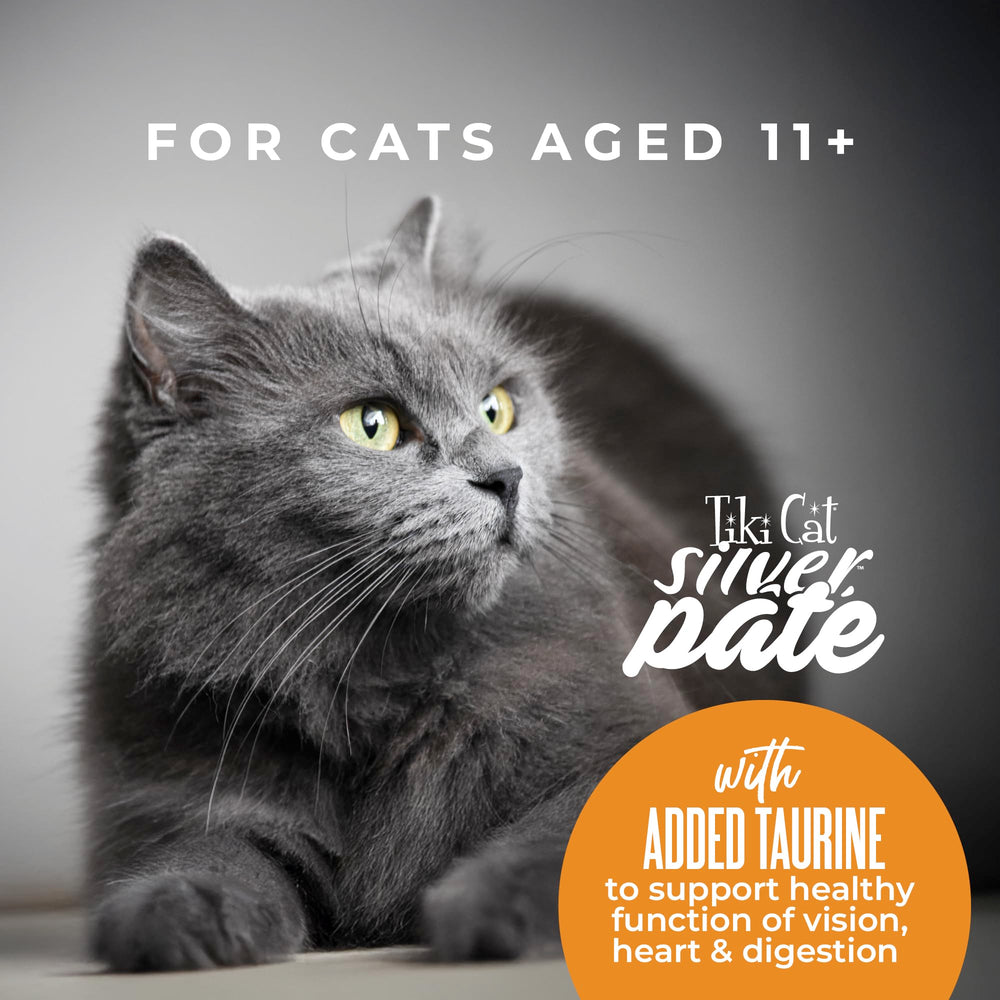 Tiki Cat Silver Pate: fórmula sin OMG para una opción natural.