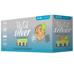 Tiki Cat Silver Senior, lata abierta, proteínas reales para gatos mayores
