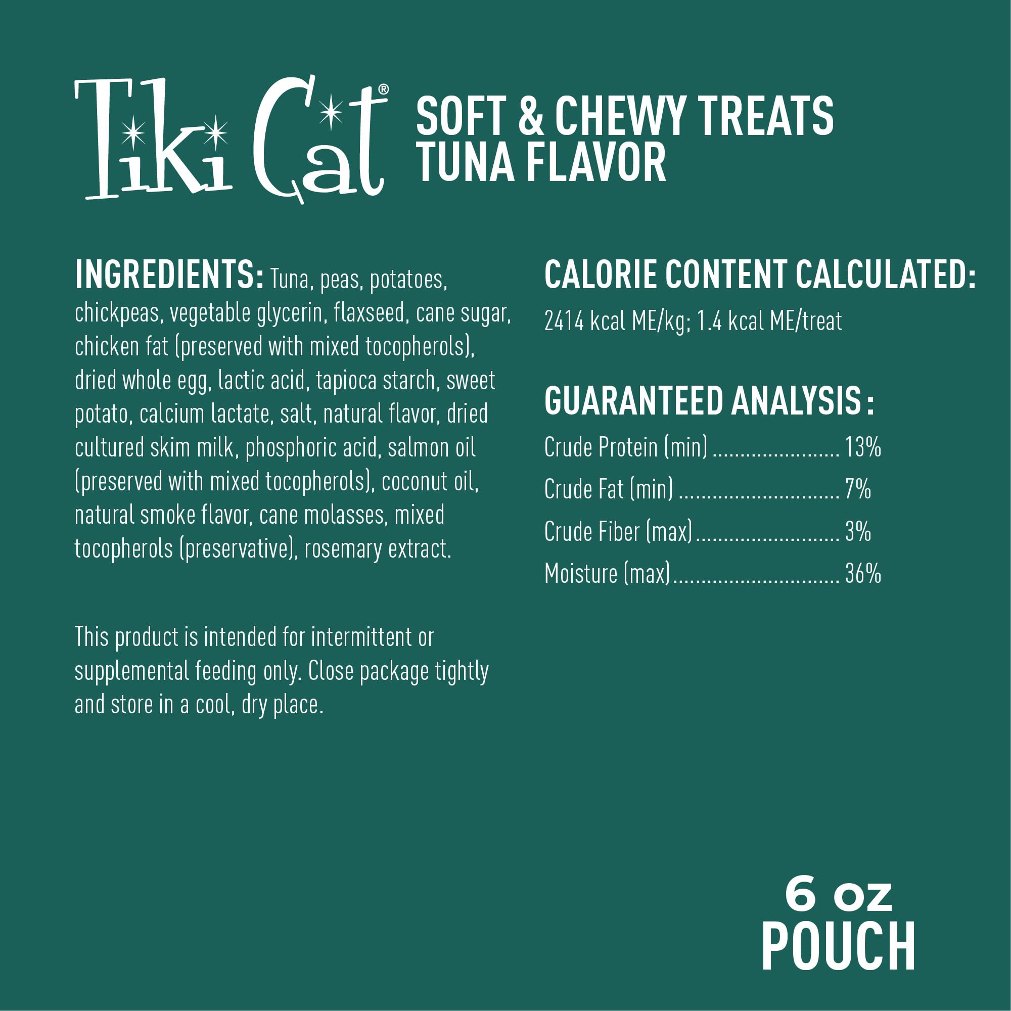 Tiki Cat Soft & Chewy, sin granos ni gluten, opción digestiva suave.