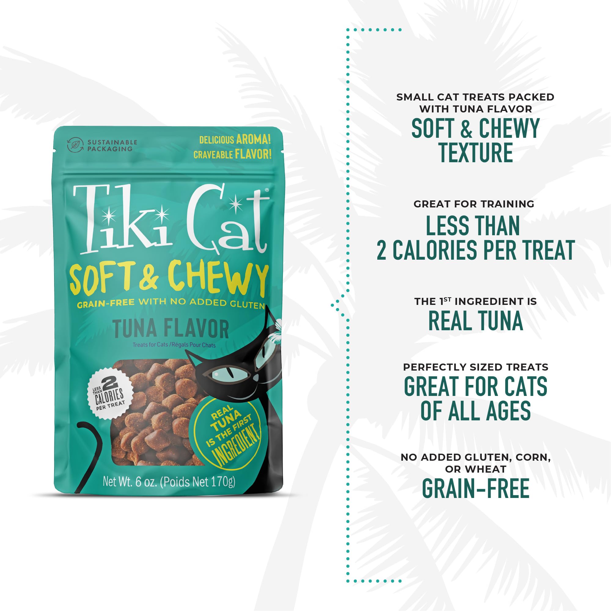 Tiki Cat Soft & Chewy, textura suave para todas las edades.