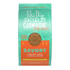 Tiki Dog Born Carnivore croquetas crujientes para masticación satisfactoria.