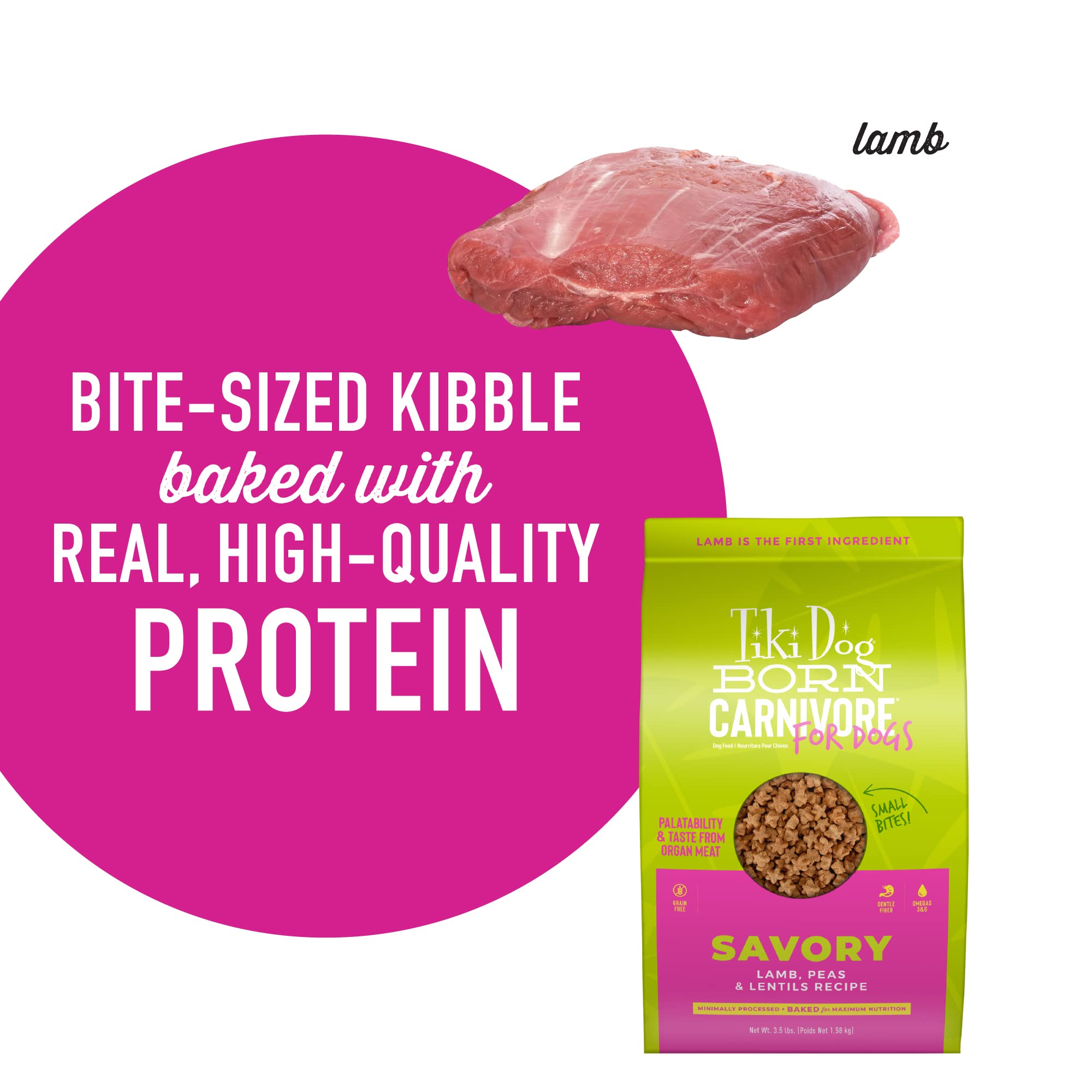 Tiki Dog Born Carnivore superalimentos lentejas y guisantes