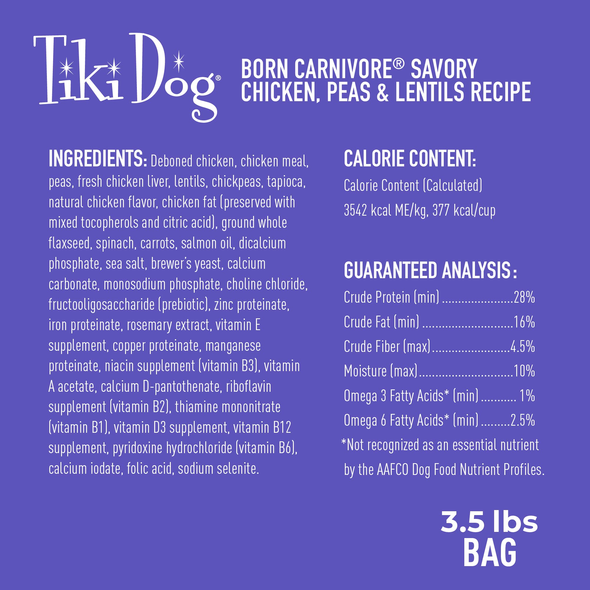 Tiki Dog Born Carnivore croquetas pequeñas, ideales para perros pequeños.