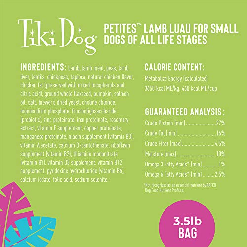 Tiki Dog Born Carnivore uso diario para perros adultos, sabor cordero