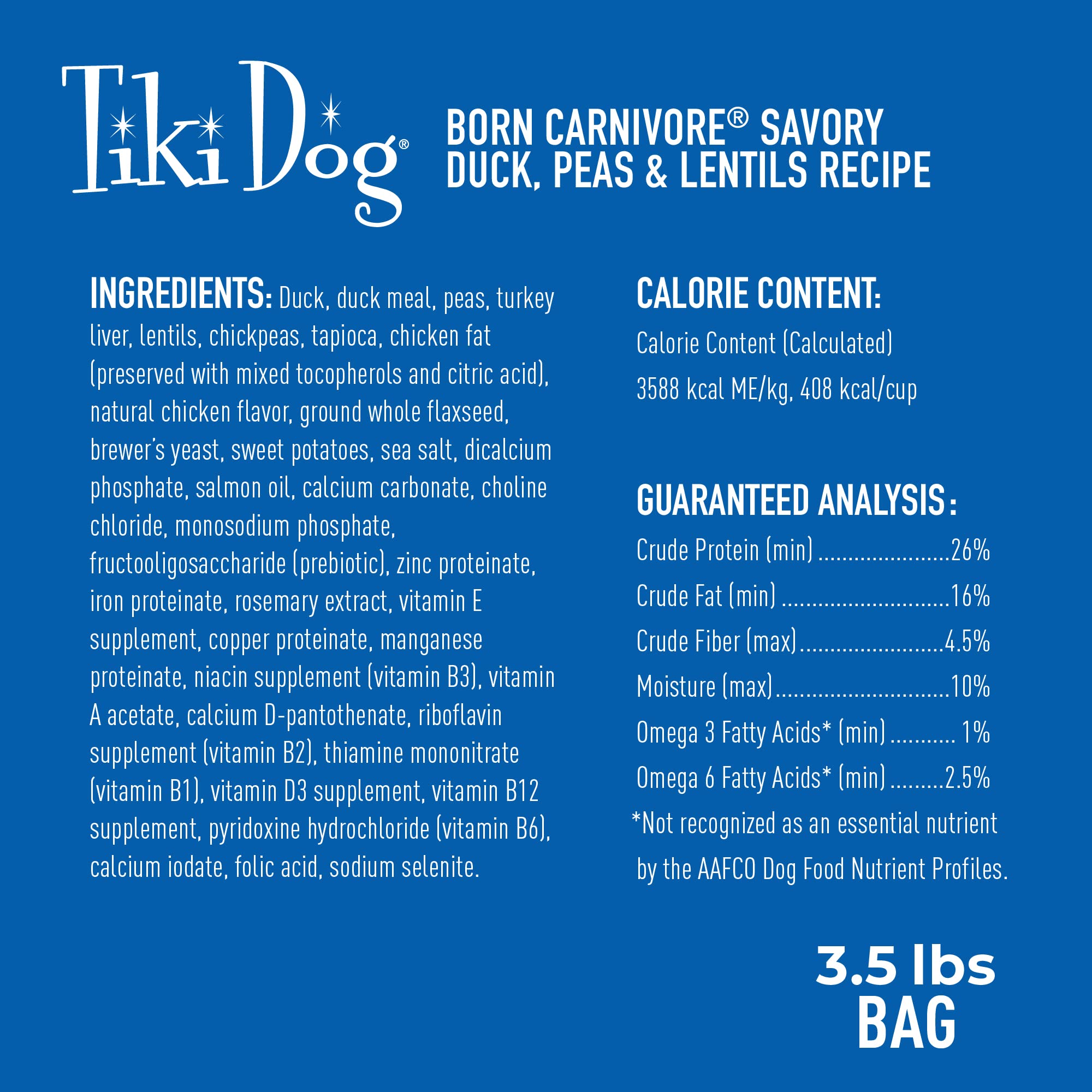 Tiki Dog Nacido Carnívoro aceite de salmón y linaza para pelaje sano