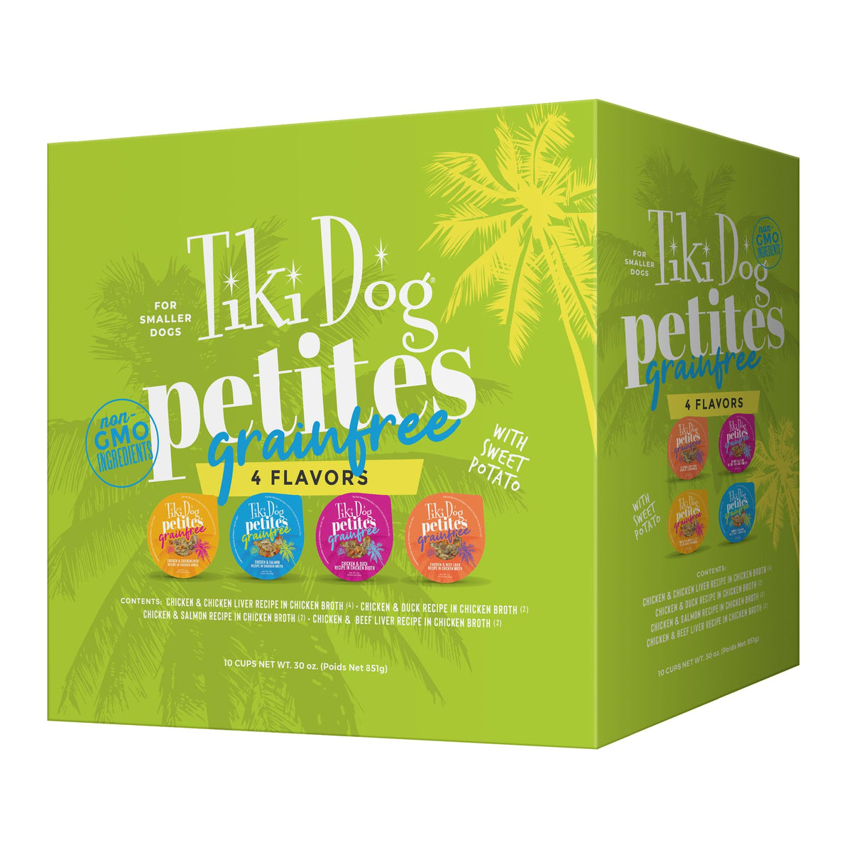 Tiki Dog Petites con pollo desmenuzado, proteína de calidad para perros pequeños.