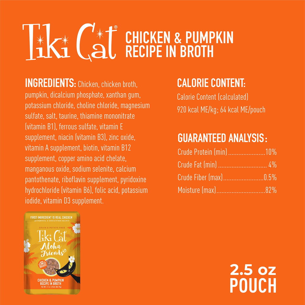 Calabaza en Tiki Cat Aloha Friends para fibra suave y digestión