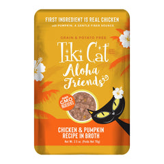 Tiki Cat Aloha Friends pollo y calabaza en bolsa de 2.5 oz para alimentación diaria