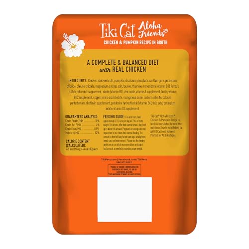 Pollo real como ingrediente principal en Tiki Cat Aloha Friends