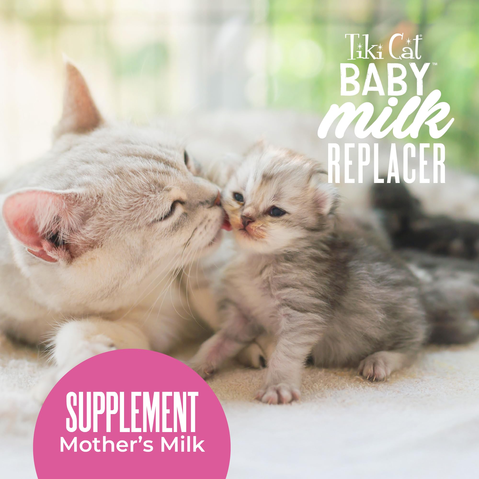 TIKI PETS Empaque bolsa con boquilla para alimentación limpia.