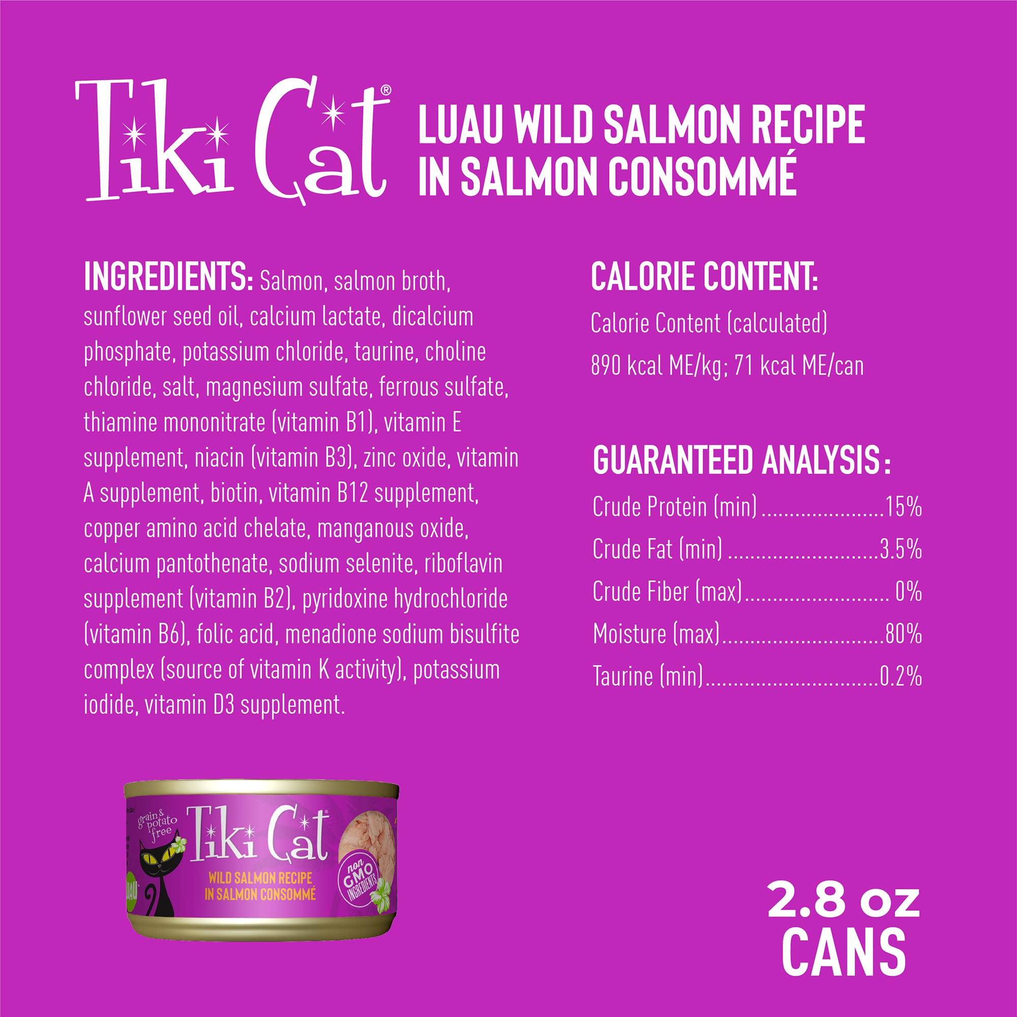 Tiki Pets Luau alimento húmedo, alta humedad para hidratación