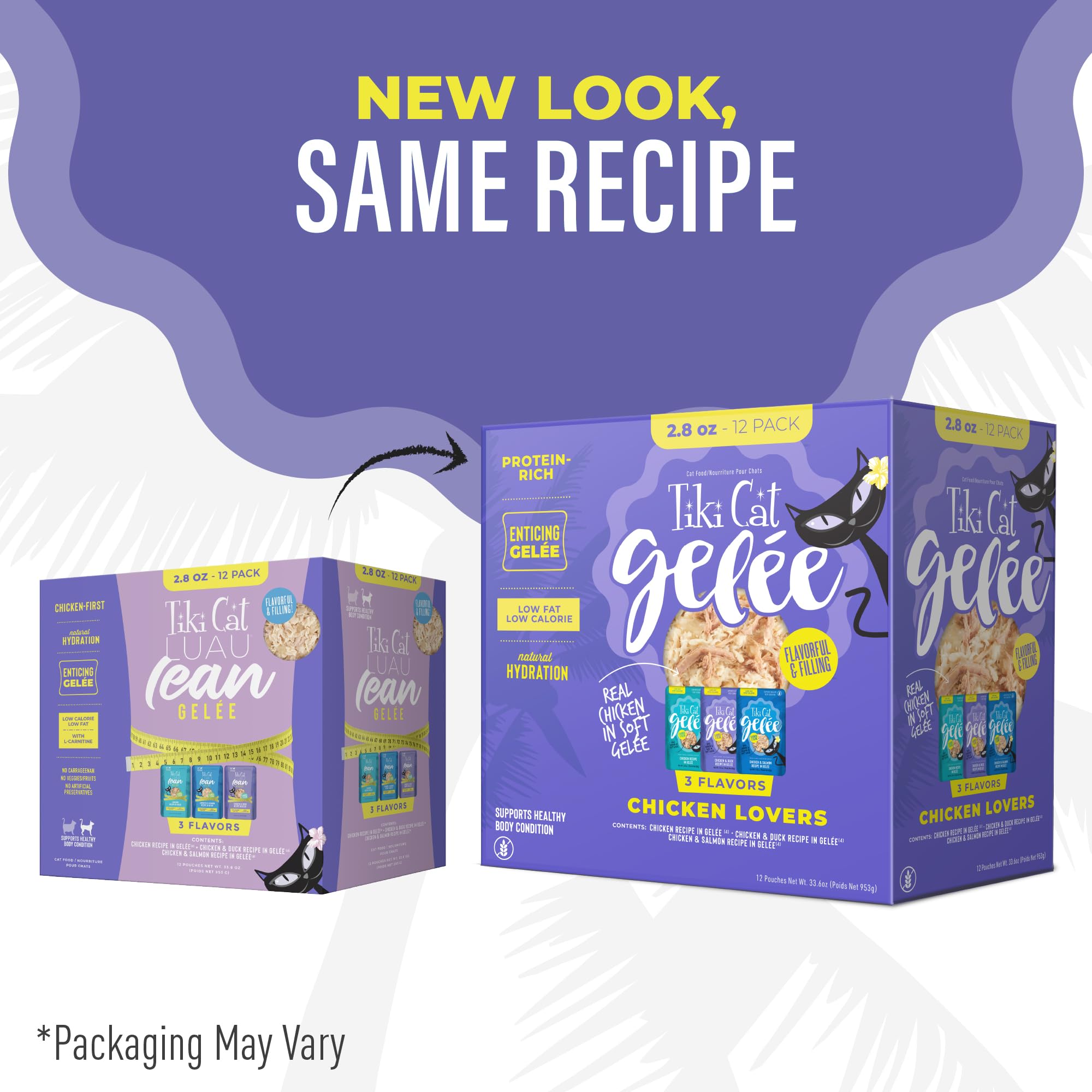 Tiki Pets Luau Lean Gelee con salmón real para hidratación y sabor
