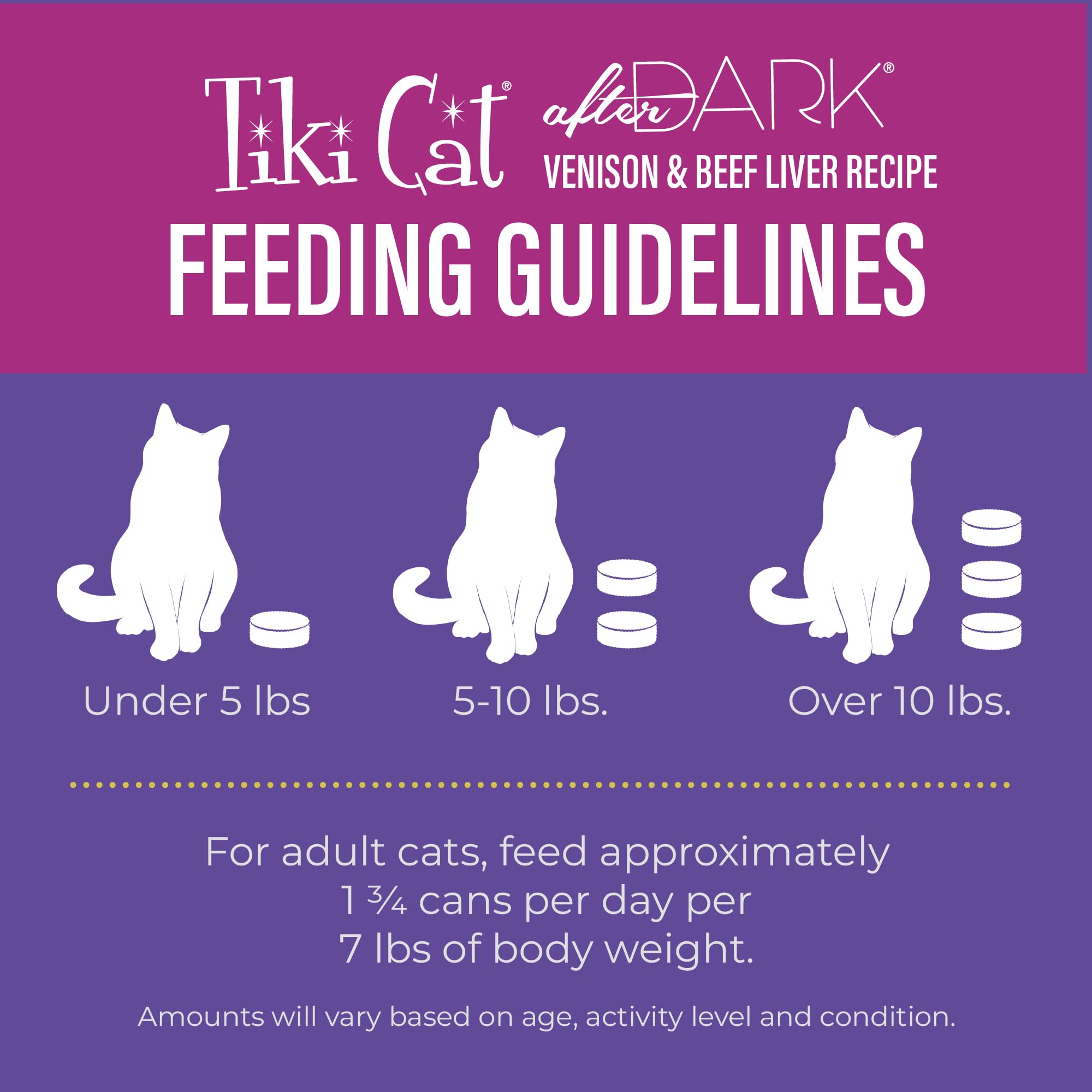 TIKI PETS paté con ciervo e hígado, opción ideal para gatos adultos activos.