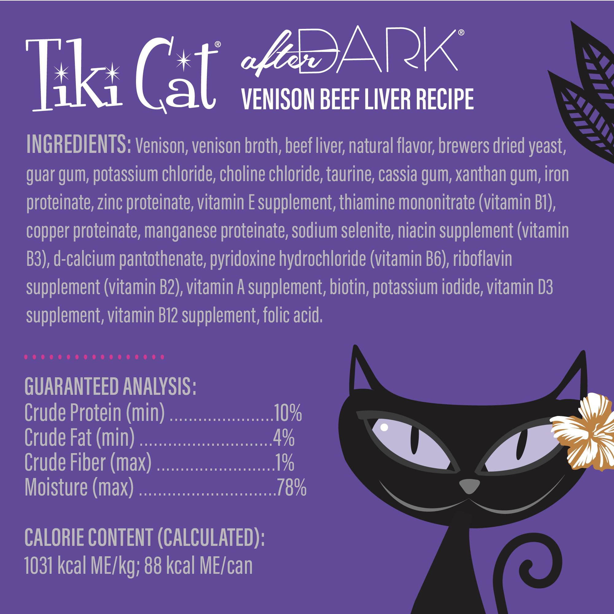 TIKI PETS paté: ingrediente principal ciervo, fuente de proteína natural.