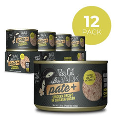 Tiki Pets Pâté Nocturna con trozos finos de pollo, sabor sabroso.