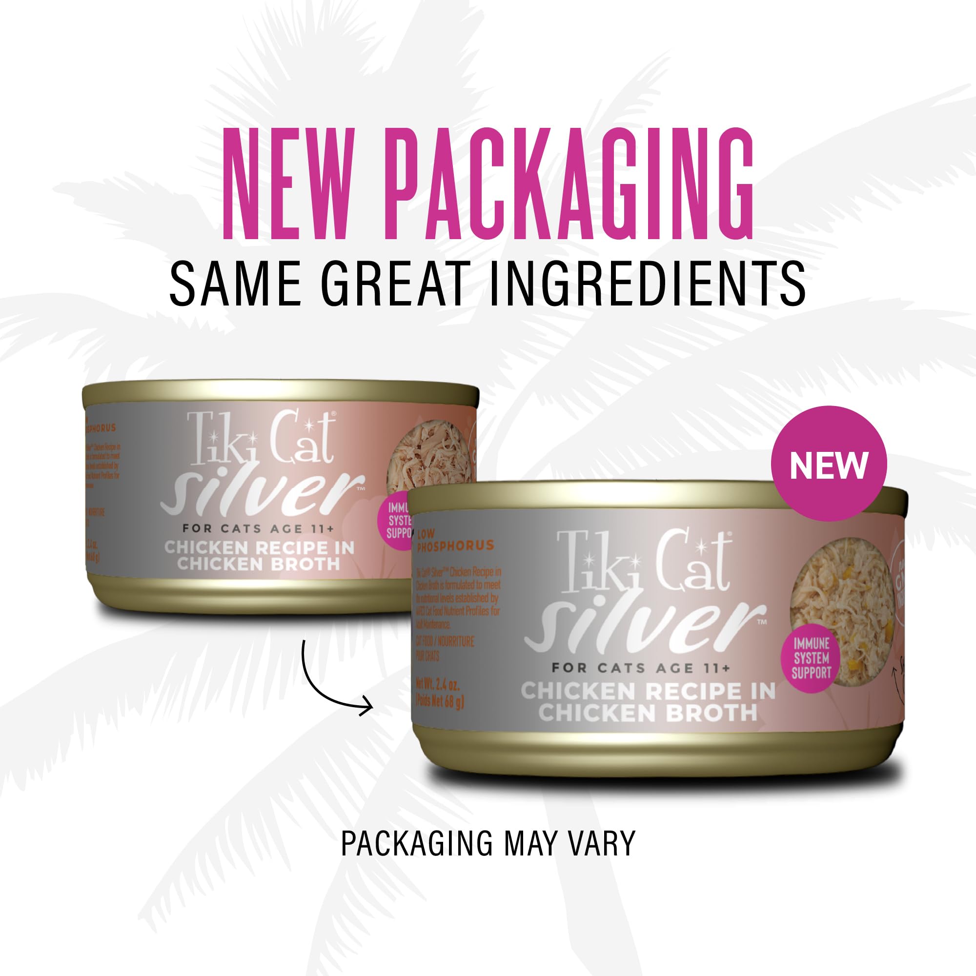 Tiki Pets Silver Comfort Shreds: envase de 12 latas, conveniencia para comer.