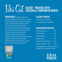 Tiki Pets Silver Mousse alto contenido de humedad para hidratación