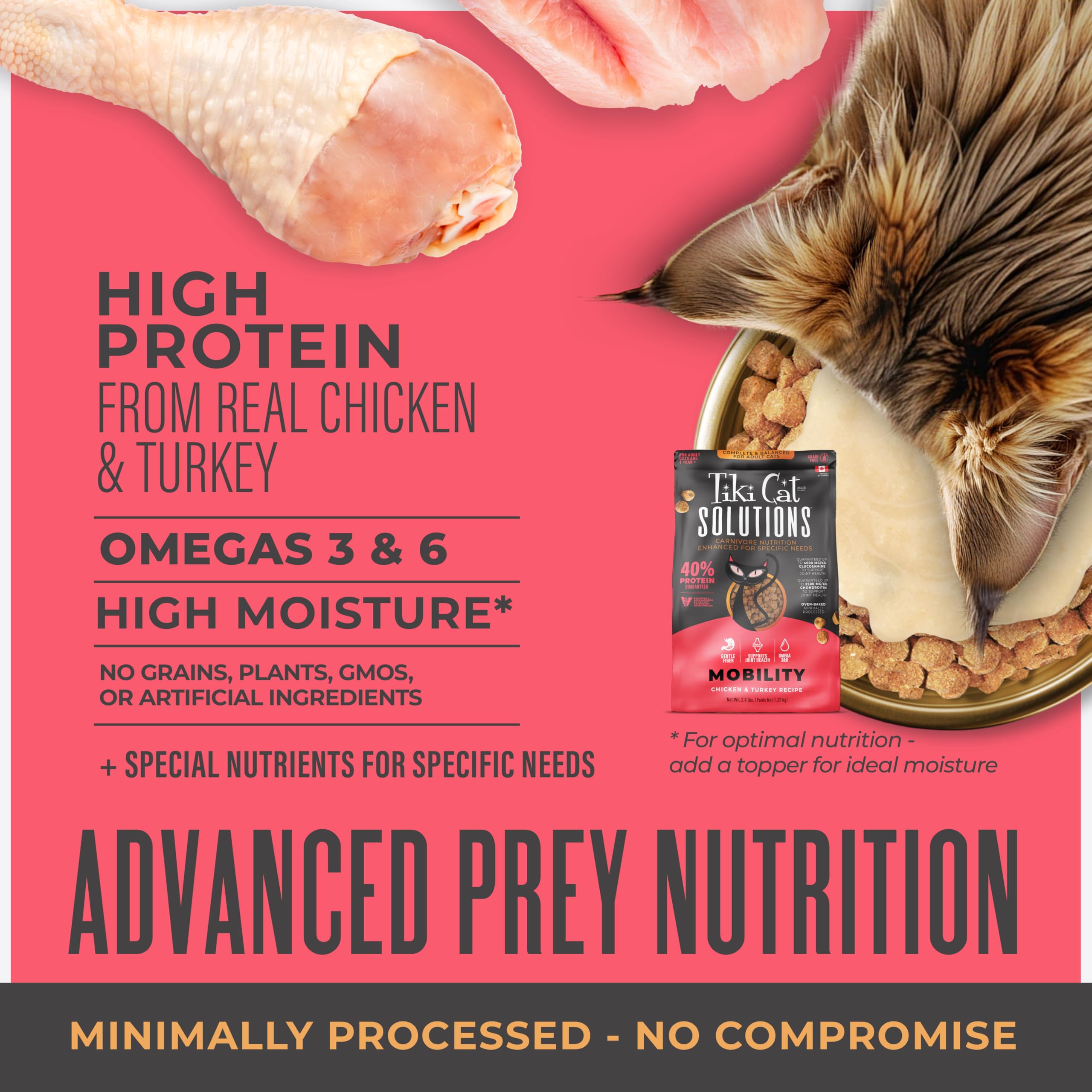 Tiki Cat Solutions Horneado croquetas mínimamente procesadas