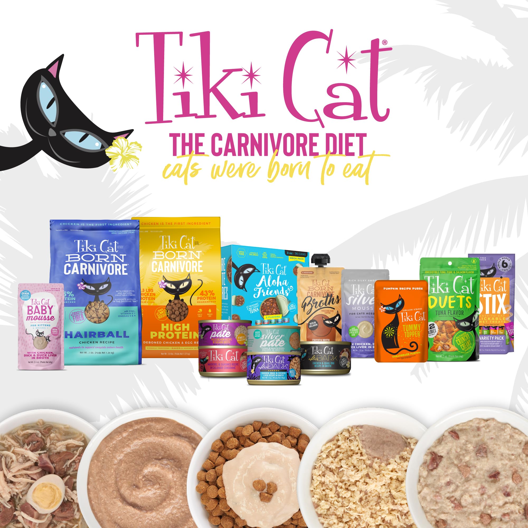 Presentación en caja de 12 latas de Tiki Cat After Dark Shreds.