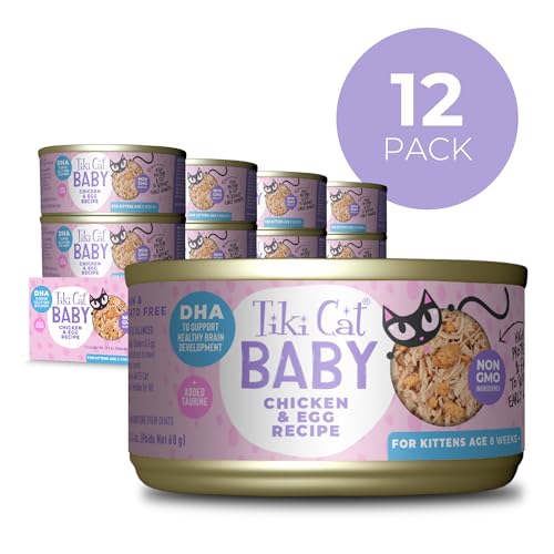 TIKI PETS Tiki Cat Baby en plato, porciones listas para alimentación diaria de gatitos