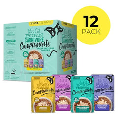 Bolsa abierta de TIKI PETS Tiki Cat Born Carnivore Complements mostrando la textura