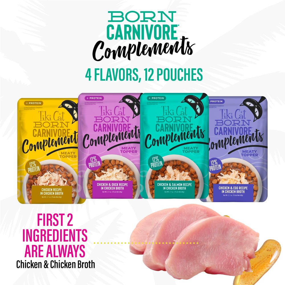 TIKI PETS Tiki Cat Born Carnivore Complements, alto contenido proteico en cada porción
