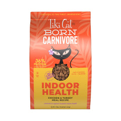 Tiki Cat Born Carnivore Indoor Health, kibble pollo y pavo en bolsa de 12 libras